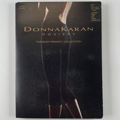 Donna Karan Level 2 Capri Black Tall Hosiery Body Perfect Collection 0A704 NEW