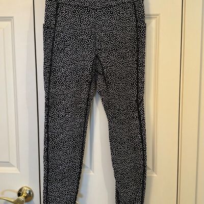 Buff Bunny Black Bossy Polka Dot Rosa Pocket Legging Large