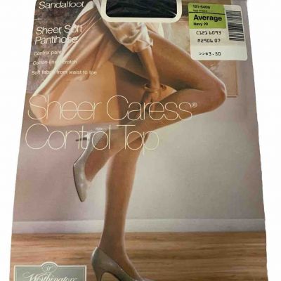 JCPenney Worthington Sandalfoot Sheer Caress Control Top Navy Pantyhose Average