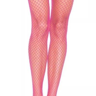 Leg Avenue 9003 Women's Pink Spandex Industrial Fishnet Pantyhose - One Size