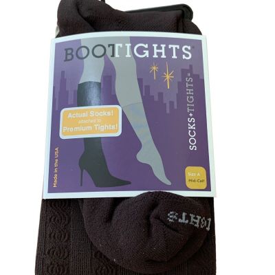 Bootights Mid Calf Length Sock Size D Jet Black Style Warmth Comfort Gift/SS