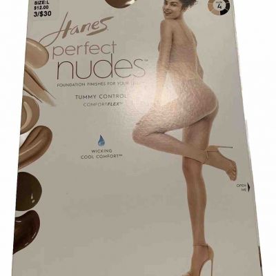 Hanes Perfect Nudes Size Large Color 4 Caramel New In Unopened Package