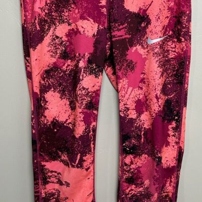 Nike Dri-Fit Power Essential Yoga Gym Workout Cropped Capris- Women's Small