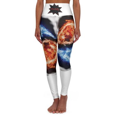 Cosmic Flames High Waisted Yoga Leggings, Fitness Gear, Workout Apparel, Gym