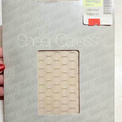 Sheer Caress Vintage Limited Edition Textured Pantyhose Safari 56 Size Average