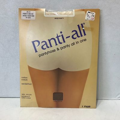 NIP Vintage Panti-All Beige Panty Pantyhose Suntone A-230 Size MT/T