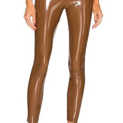 NWT Commando Women's Faux Patent Leather Leggings - SLG25 - Cinnamon - Small