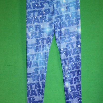 STAR WARS - BLUE LOGO GALAXY TIGHTS - LADIES VARIOUS SIZES (NEW)