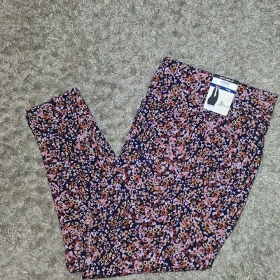 Terra & Sky  Women’s Size 4X (28w-30w) Stretch Floral Leggings  NEW (Eb28)