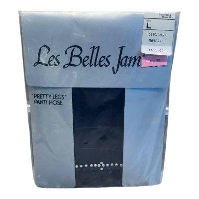 Les Belles Jambes “Pretty Legs” Vintage Rhinestone Pantyhose Large Black