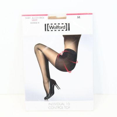 Wolford Individual 10 Control Top Tights New Women Medium Gobi Hosiery