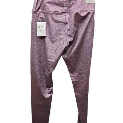 Forever 21 Leggings Size Medium Shiny Pants Purple Pink NWT