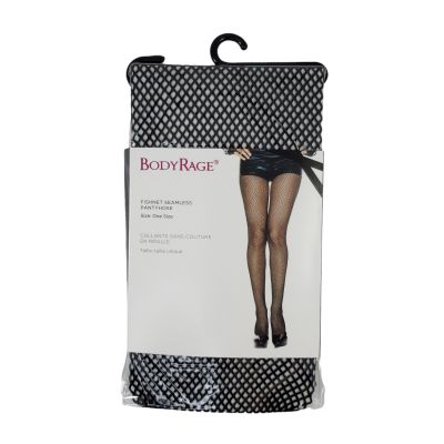 Black Seamless Fishnet Tights Pantyhose One Size