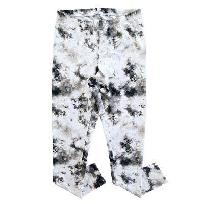 Forever 21 Leggings Womens S Black White Tie Dye Soft Stretch Cotton Cozy Lounge