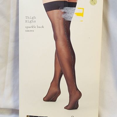 A New Day Sparkle Backseam Stockings Thigh High Size M/L