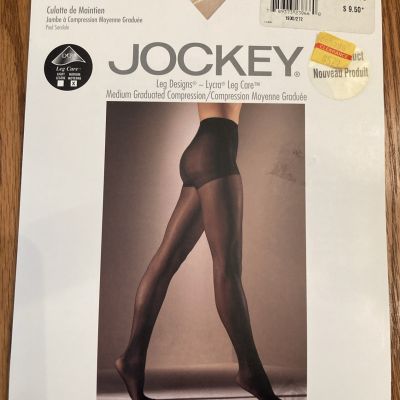 Jockey CONTROL TOP Compression 1998 Panty Hose Size Small Tall In Nude VTG