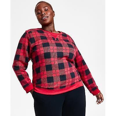 Karen Scott Plus Size Printed Sweatshirt, - New Red Amore 1X