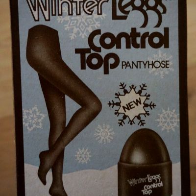 VINTAGE L'EGGS WINTER CONTROL TOP 'FUDGE' COLORFUL PANTYHOSE/SIZE B/NEW/NOS