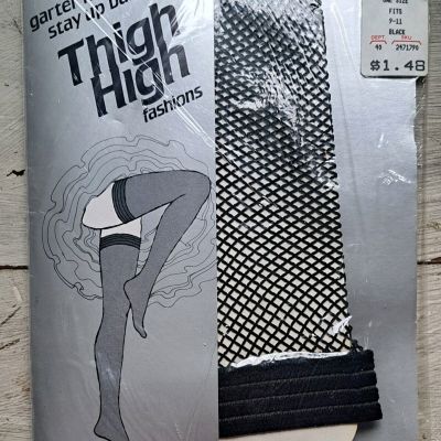 Vintage Thigh High Fishnet Stockings Garter Free