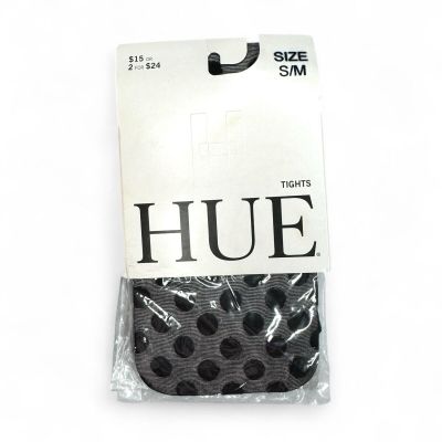 NWT Hue Women's Sheer Dot Control Top Tights Size S/ M Black 1 Pair