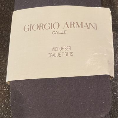 Giorgio Armani Microfiber Opaque Black Calze Tights Women's SZ S/M 5'-5' 6