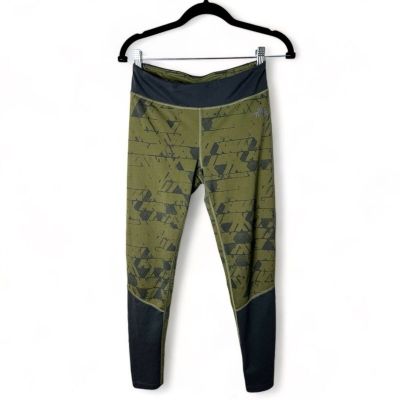 North Face - Flash Dry Leggings Olive Green & Gray - Sz. M