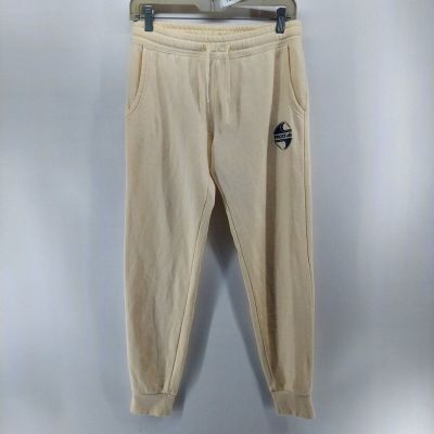 proof lab joggers women size small beige fleece sweatpants drawstrings pockets