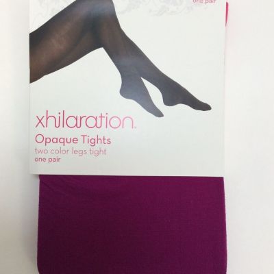 NWT M/T Xhilaration Opaque Tights Front/Back 2 Color Purple/Pink Tights