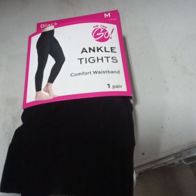 11 Pack,  On The Go Ankle Tights Sz Medium Women Black New.  571