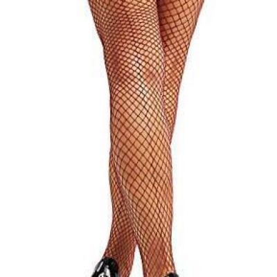 Seam Back Fishnet Thigh High Stockings Silicone Lace Medium-Large 1 Pair,wine