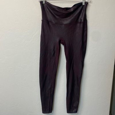 Spanx faux leather leggings size 2X.Purple