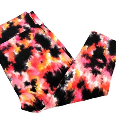 NOBO Jr Plus Tie Dye Multicolored Sueded Soft Capri Legging Sz 3XL NWT Dance Fun