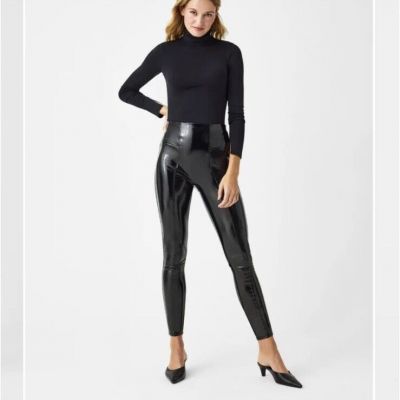 Spanx faux leather leggings. SZ M