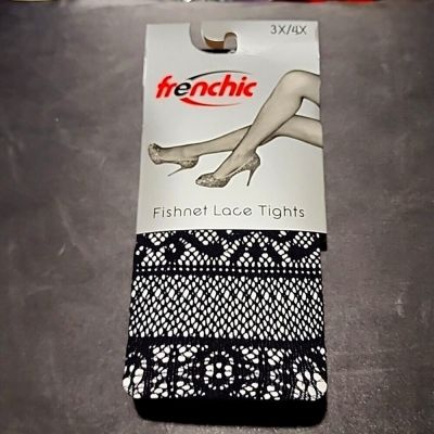 Frenchic black lace tights 3x/4x