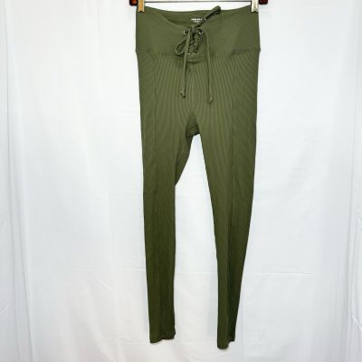 Year of Ours Ribbed Football Legging Olive Green Size Medium