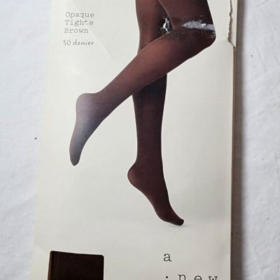 New A New Day - Women's Opaque Brown Tights - Black - S/M