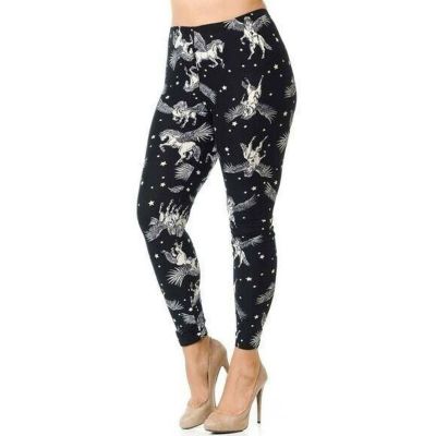 X-Plus Size Womens Buttery Soft Magical Pegasus XPlus Size Leggings