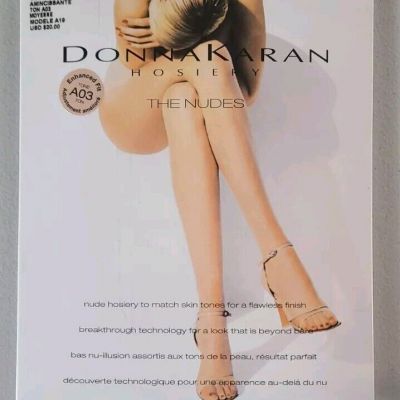 Donna Karan Hosiery The Nudes Size Medium Control Top Tone A03 StyleA19  New