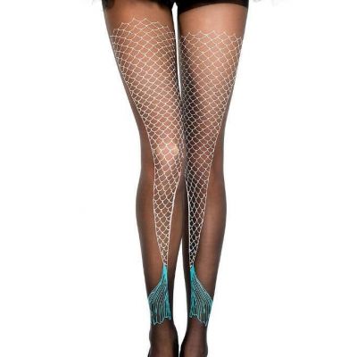 sexy MUSIC LEGS mermaid TAIL fish SCALES sheer PANTYHOSE stockings NYLONS tights