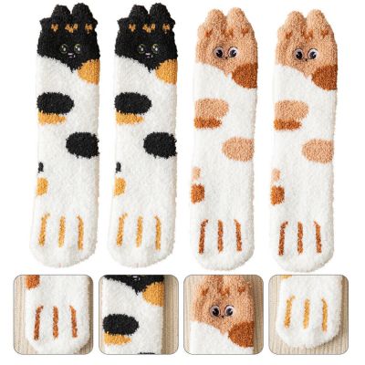 2 Pairs Sock Fleece Lined Socks Sleep Beautiful Women's Miss