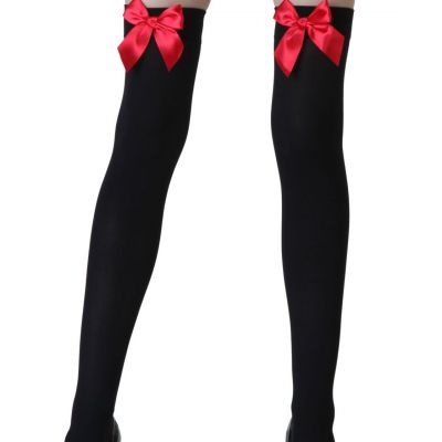 Black Stockings with Red Bows