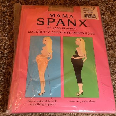 Mama Spanx maternity footless pantyhose, color tan, size: B