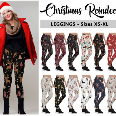 Christmas Reindeer Leggings #2 - Santa Festive Holiday Fashion Leggings Gift