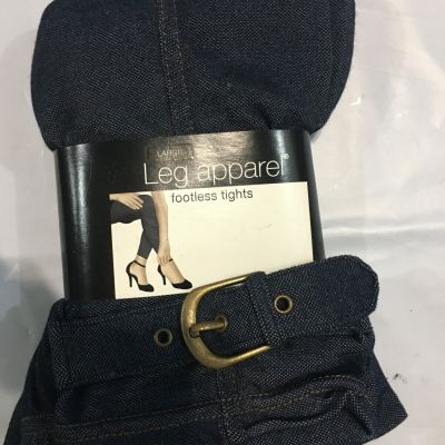 Leg apparel Womens Footless Tight Large dark blue MSRP $ 28.00