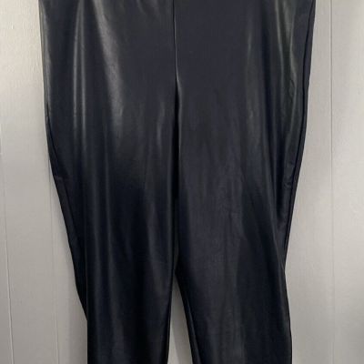 NWT Torrid Black Full Length Vegan Faux Leather Fleece Lined Legging Plus Sz 3X