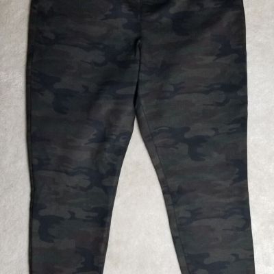 NWT Sanctuary Ponte Camoflage Leggings Womens 1X Forest Back Pockets Pull On