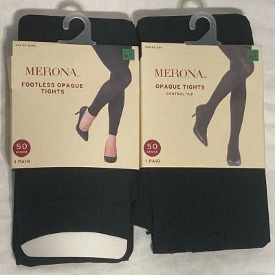 Merona Opaque Nylon Tights Women's Black M / L