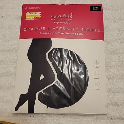 Isabel Opaque Maternity Tights by Ingrid & Isabel, Pregnancy Tights, Black S/M