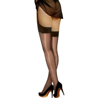 Cecilia de Rafael Vidrio BAS 15D Glossy Sheer Classic Stockings - Plus Sizes