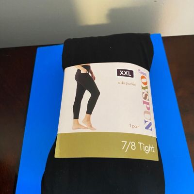 NEW WOMEN'S SIZE XXL JOYSPUN 7/8 SOLID TIGHT-LEGGING WITH SIDE POCKET